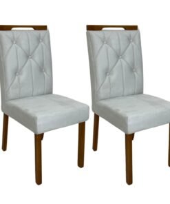 Conjunto Cadeiras Jasmim 2 unidades - Cinamomo/Bege