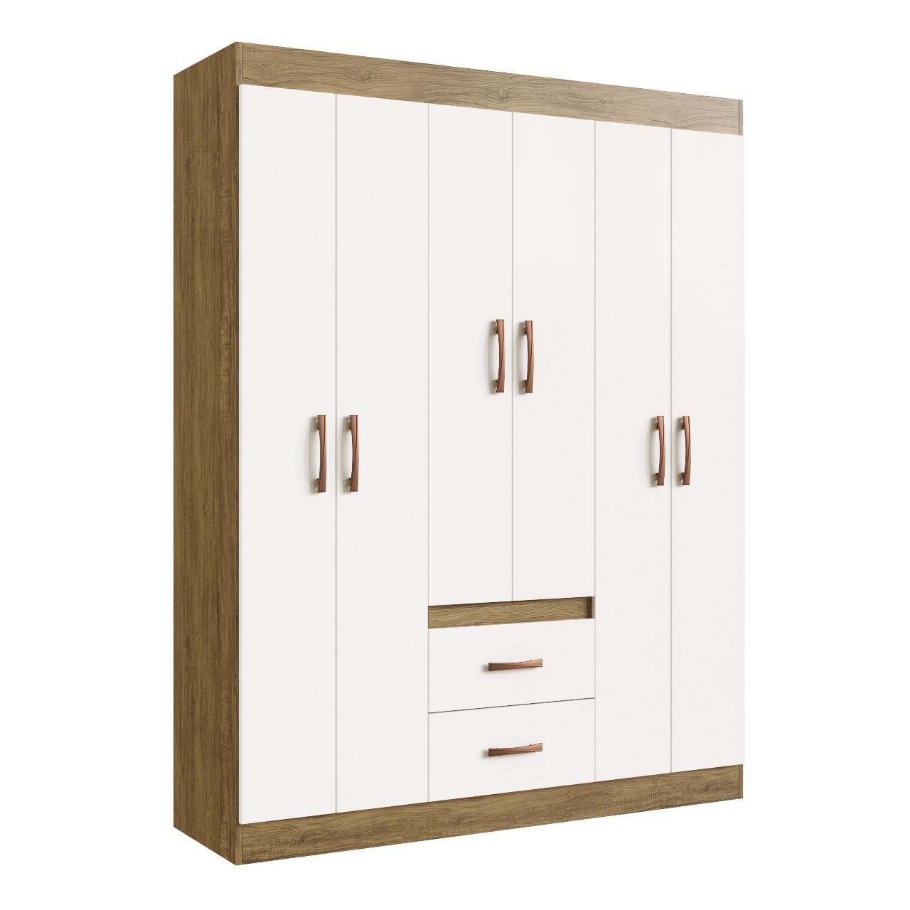 Guarda-Roupa Montevidéu - Off White/Nogueira - Imagem 2