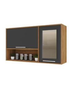 Armário de Cozinha Aéreo Paris 1,20 - Cinamomo/Grafite