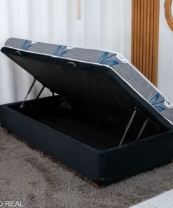 Box Baú Solt. + Colchão Solt. Soffie Lotus 100% Espuma D20 88x188x12 - Nosso Sonho