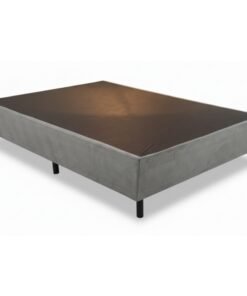 Box Casal Sued Cinza 138x188x37 - Nosso Sonho