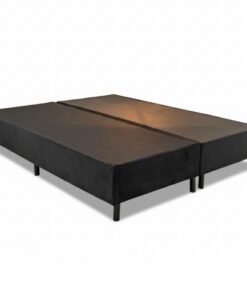 Box Queen Sued Preto 158x198x37 - Nosso Sonho