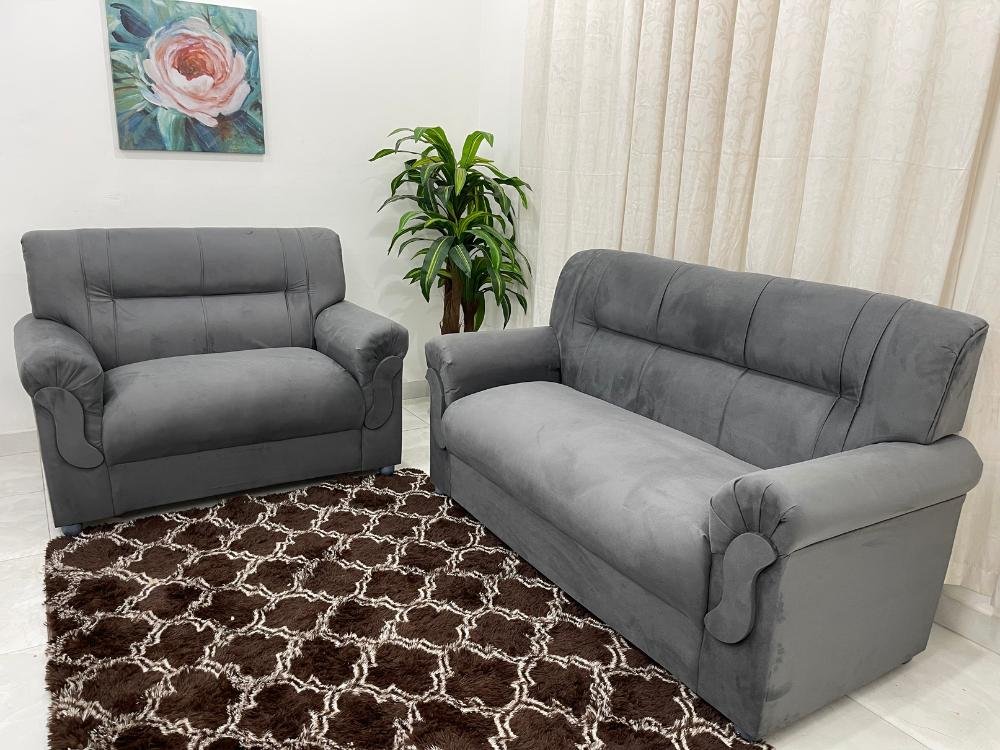 Conjunto de sofá 2 x 3 lugares REF 5014 - Cinza - Imagem 7