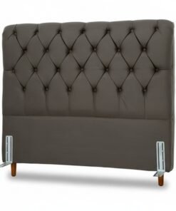 Cabeceira Casal Lavínia veludo Marrom Largura 1.40m