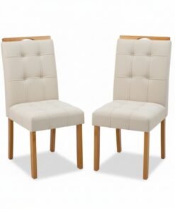 2 Cadeiras Londres Veludo Avelã Madeira Maciça Minas Plac - Entregue Montada