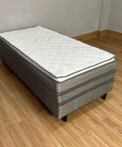 Cama Box Prestige Solteiro Molas Ensacadas c/ Pillow - 88x188x47