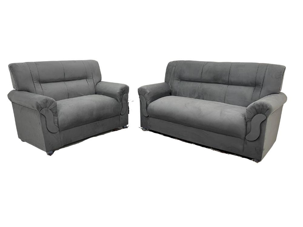 Conjunto de sofá 2 x 3 lugares REF 5014 - Cinza - Imagem 5