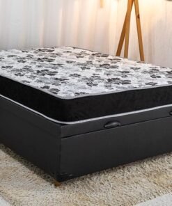 Baú Casal Korino+ Colchão Casal Santé D33 138x188x57 Nosso Sonho | Suporta até 240kg
