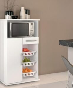 Fruteira 1 Gaveta 1 Porta 3 Cestos e suporte para microondas Ref.: 062 - Branco