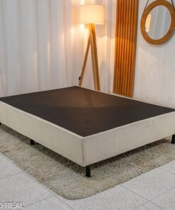 Box Casal Sued Bege 138x188x37 - Nosso Sonho