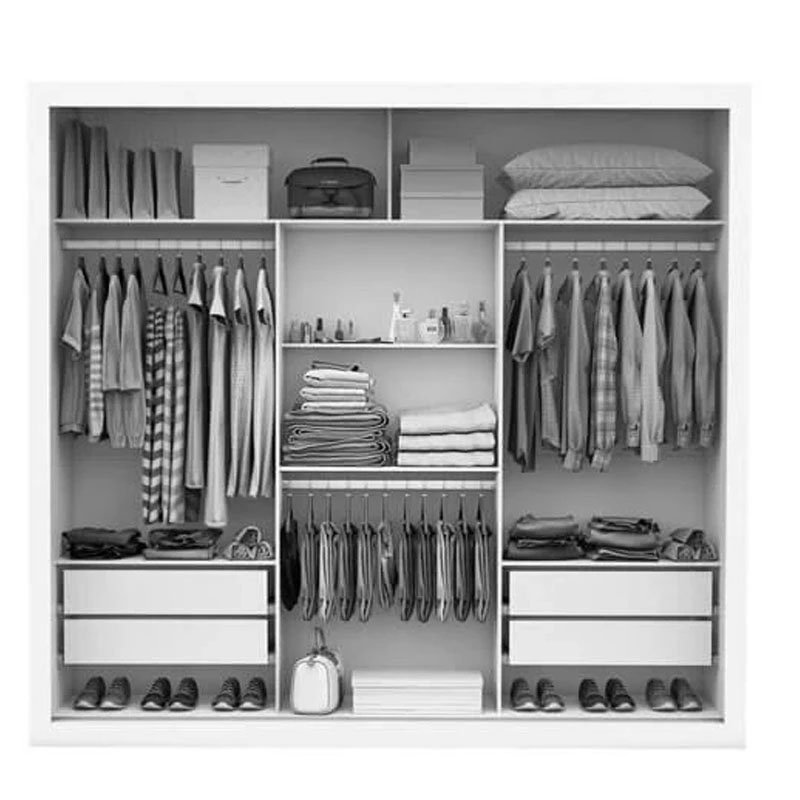 Guarda-Roupa Veneza Premium Larg. 1.88m 3 Portas C/ 3 Espelho 4 Gavetas Cinamomo Carioca - Imagem 2