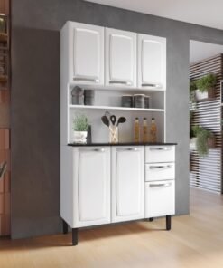 Armário Kit de Cozinha 1,05m Pratika - Branco
