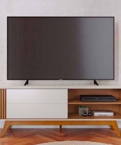 Rack Bancada Otawa Larg. 1.60m Off/Freijó para TV até 65" - Colibri