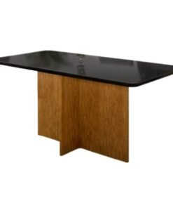 Mesa de Jantar Los Angeles 1.20x0.80 - Cinamomo/Preto