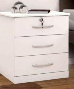 Mesa de cabeceira 3 gavetas Ref.: 011 - Branco