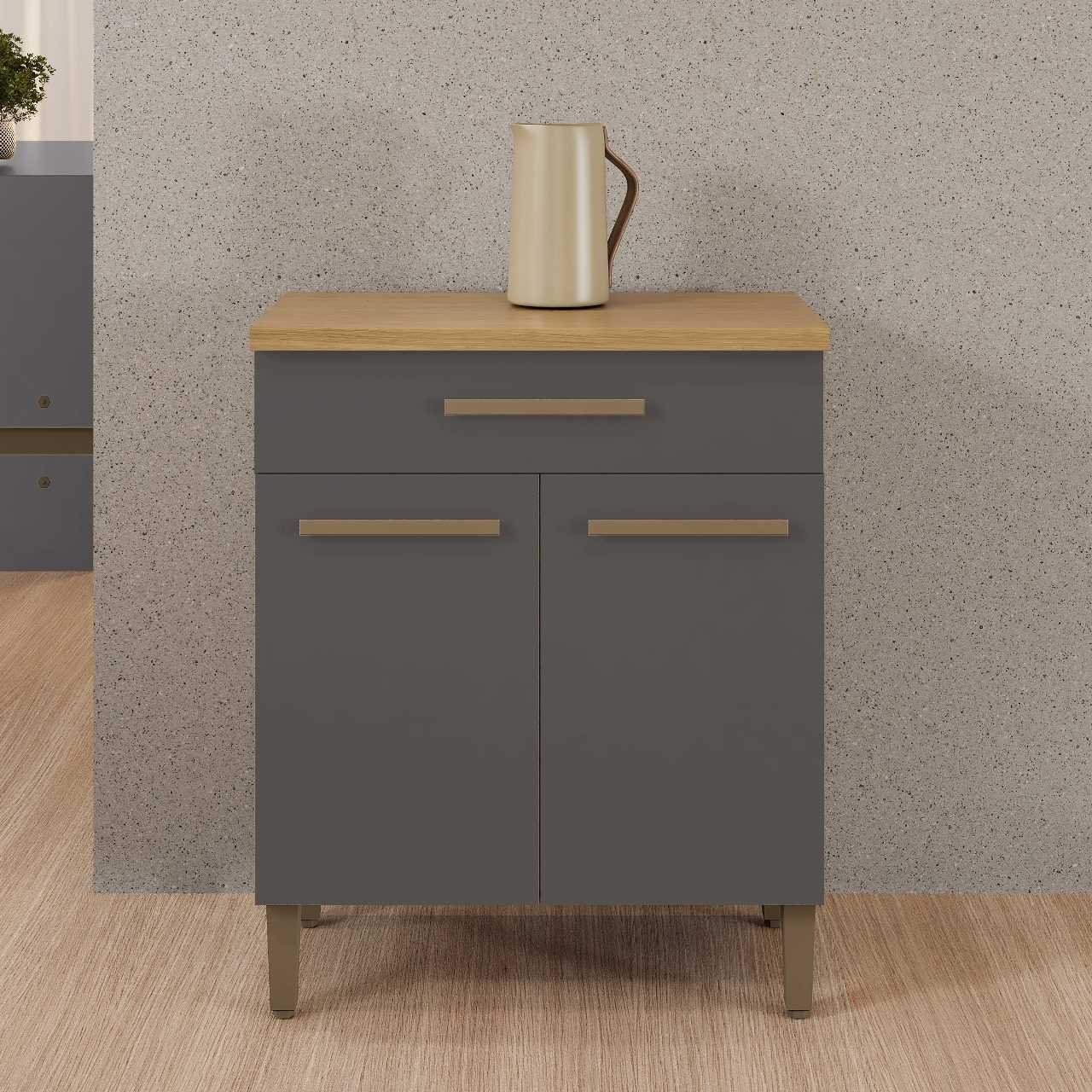 Balcão Ômega - Cinamomo/Grafite - Imagem 3