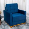 Poltrona Áustria Veludo Azul A16