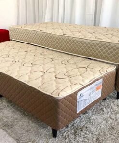 Cama Solteiro Duo Box + Cama Auxiliar 88x188x60 Espuma D33 - Rondomóveis