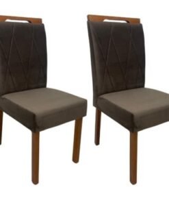 Conjunto Cadeiras Isa 2 unidades - Cinamomo/Marrom