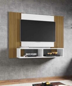 Painel Navi Larg. 1.20m Branco Ripado para TV até 47" - Bechara