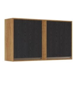 Armário de Cozinha Aéreo Pérola 1,20m - Cinamomo/Preto