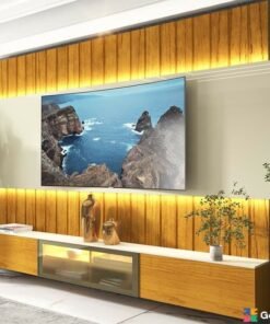 Home Suspenso Soberano Reflecta Larg. 2.30m Nature/Off C/Led 100% MDF para TV até 85" - Gelius