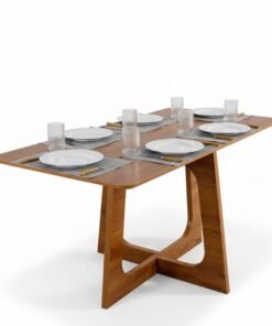 Mesa de Jantar Dubai Tampo Londres 160x80 Cinamomo 100% MDF - Cel Móveis