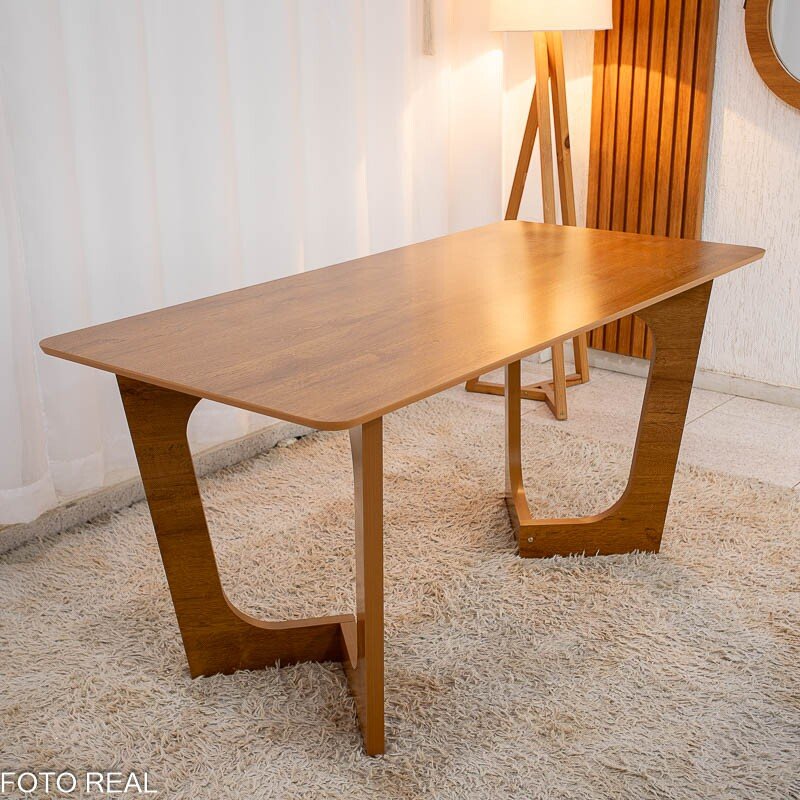 Mesa de Jantar Dubai Tampo Londres 160x80 Cinamomo 100% MDF - Cel Móveis - Imagem 6