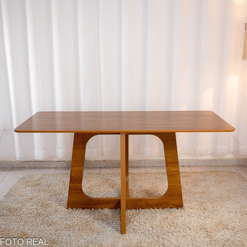 Mesa de Jantar Dubai Tampo Londres 160x80 Cinamomo 100% MDF - Cel Móveis - Imagem 8