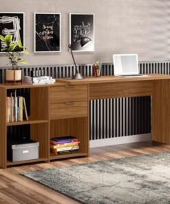 Mesa Office NT 2060 Freijó 2 Gavetas Larg. 2.00m - Notável