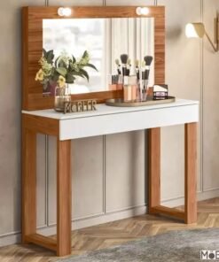 Penteadeira Camarim Gala Larg. 1.10m Cinamomo/Branco - Mobler