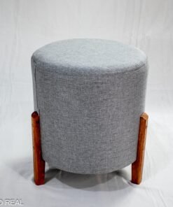 Puff Marcia Linho Cinza