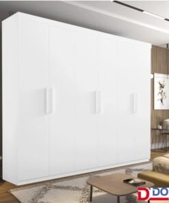 Roupeiro Casal Colibri Branco 6 Portas 6 Gavetas Larg. 2.05m - D Doro