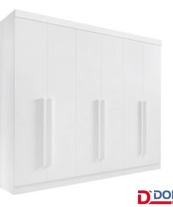Roupeiro Casal Da Vinci Plus Branco 6 Portas 6 Gavetas 100% MDF Larg. 2.75m - D Doro