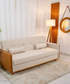 Sofá Cama Ipanema Baú Linho Bege 2274 Larg. 2.05m