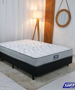 Unibox Casal Supreme Natural D28 138x188x53 Cinza - Gazin | Suporta até 320kg