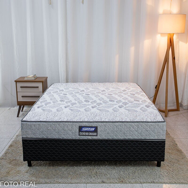 Unibox Casal Supreme Natural D28 138x188x53 Cinza - Gazin | Suporta até 320kg - Imagem 2