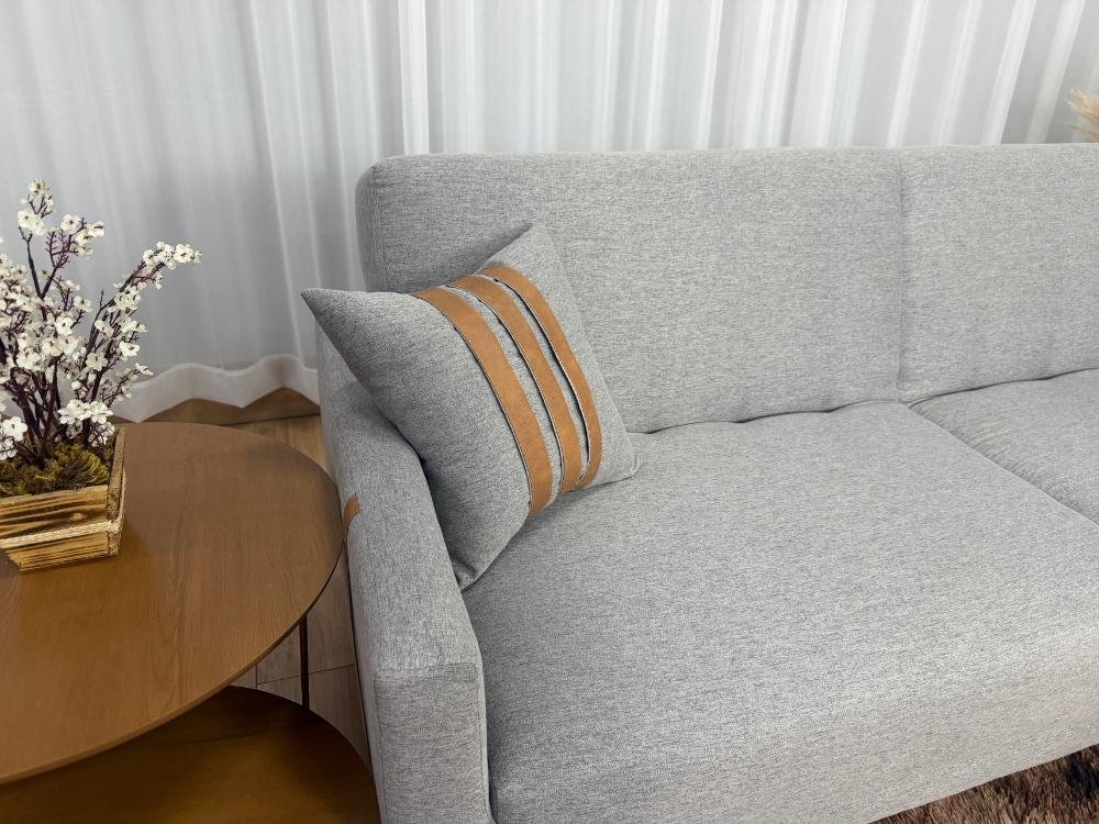Sofa Cama Luizi 2.09m – Cinza Linho - Imagem 3