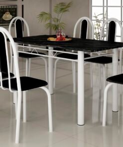 MESA TUBULAR 1,40 SOMA C/4 CADEIRAS REFORÇADAS