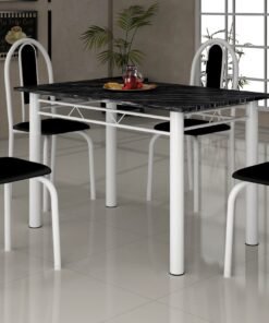 MESA TUBULAR 1,20 SOMA C/4 CADEIRAS REFORÇADAS