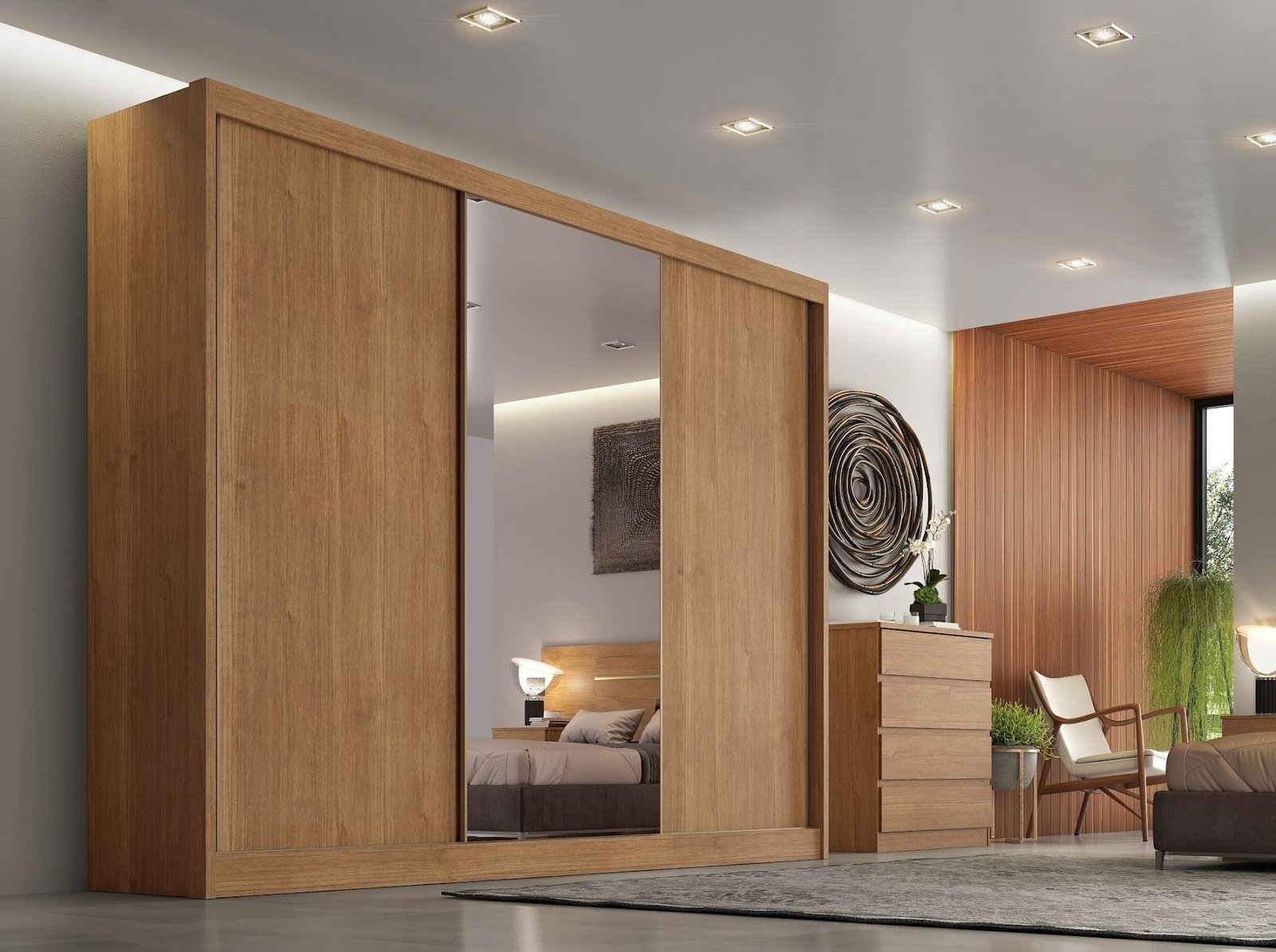 ROUPEIRO SOLLO PLUS C/ESPELHO 100% MDF NOVO HORIZONTE