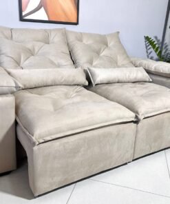 SOFÁ ATENAS RETRATIL E RECLINAVEL 2 METROS