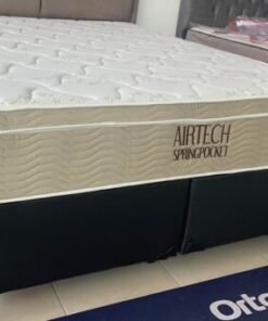 Colchão Ortobom Airtech Spring Pocket (molas ensacadas)Queen+Base Queen blinada em madeira maciça