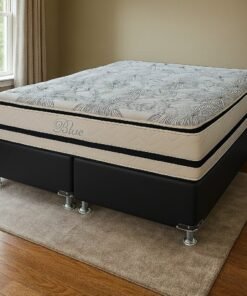 Colchão Queen Blue D33(molas ensacadas) + Base Box Corino – PAROPAS