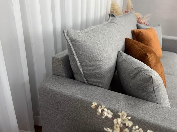 Sofá Beirut Living Molas Ensacadas 1.80m – Cinza Linho - Imagem 2