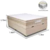 Colchão Casal Airtech (molas ensacadas) ORTOBOM +Box Baú Corino(BLINDADO)–ORTOBOM