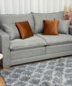 Sofá Beirut Living Molas Ensacadas 1.80m – Cinza Linho