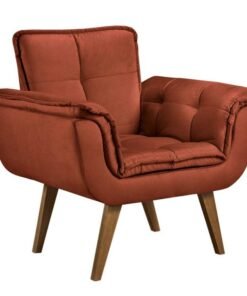 Poltrona Jamile Veludo terracota