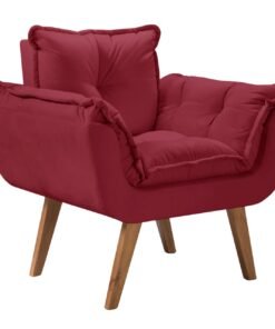 Poltrona Jamile Veludo bordo