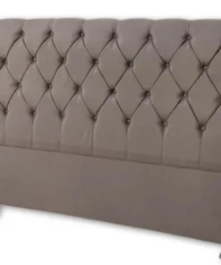 Cabeceira Queen Estofada Lavínia Larg. 1.60m veludo Cinza